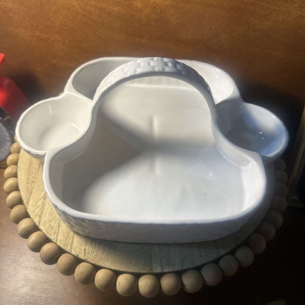 Vintage ceramic Strawberry Platter/Basket Made in Portugal 10X12